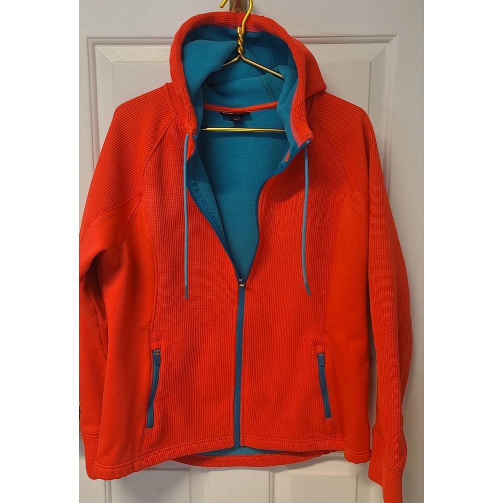 Swiss Tech Hooded Waffle Knit Fleece Lined Jacket Coat Women Sz XL (16-18) Parka
